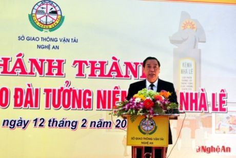 Nghệ An: Khánh thành công trình tôn tạo Đài tưởng niệm Kênh nhà Lê